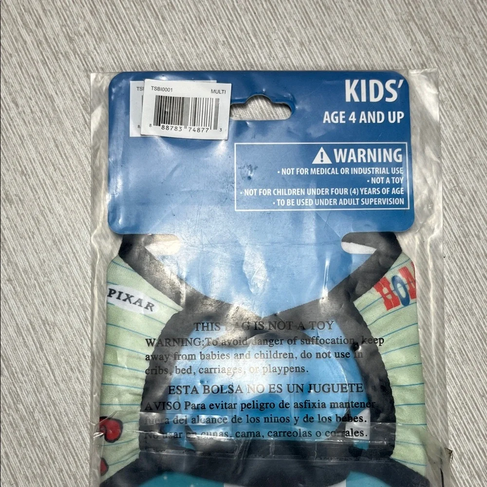 Disney Kids Face Mask - Light Green with Red and Blue Forky Design
